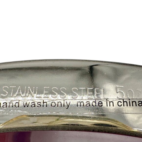 Party Time Stainless Steel Flask 6 Oz Pink With Colorful Banner Design Midwood - Picture 7 of 7